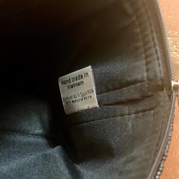 Vintage Mod by design Spun Silk Natural Horn and Seed Bead Wristlet Vietnam - Picture 7 of 7